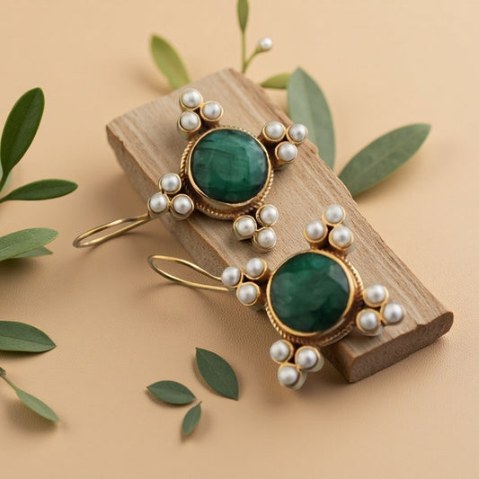 Jemný řemeslný Perlový Náušnice